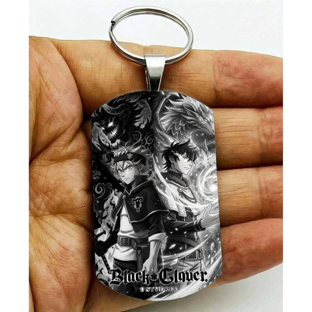 Black Clover Stainless Keychain Anime Japan Comic Cartoon Action Comedy Fantasy